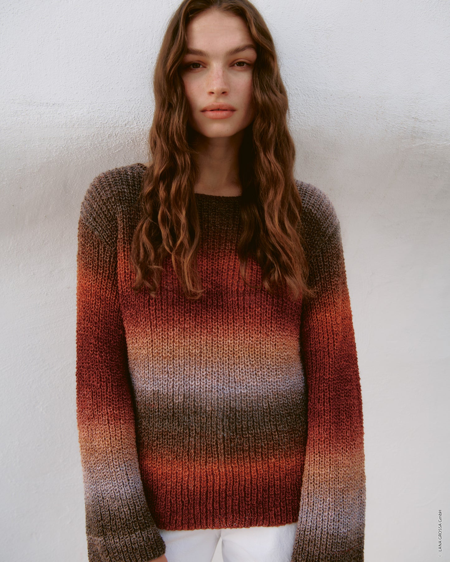 Gratis opskrift - strikket pullover i Linea Pura Mare.