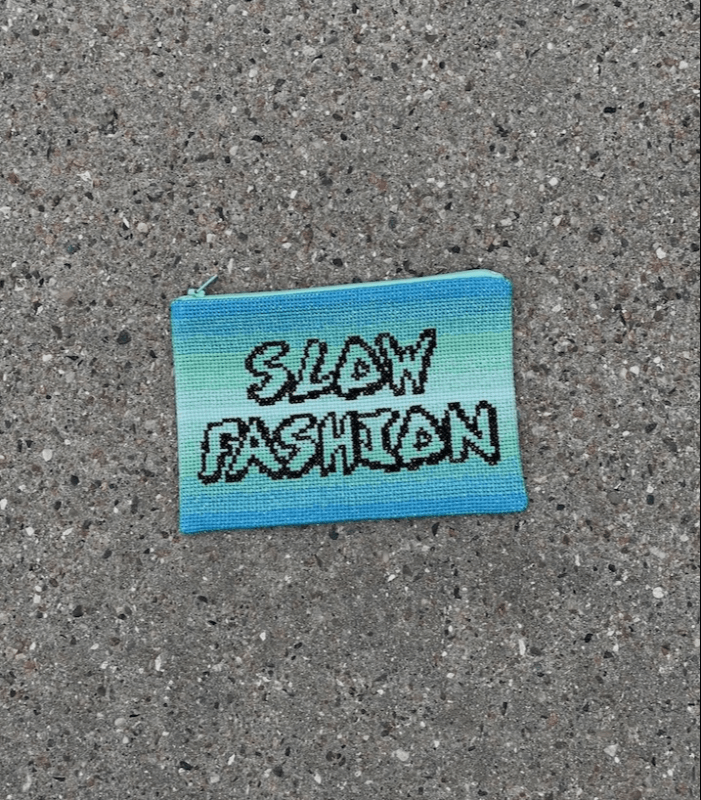 Pomp Stitch clutch "Slow Fashion"
