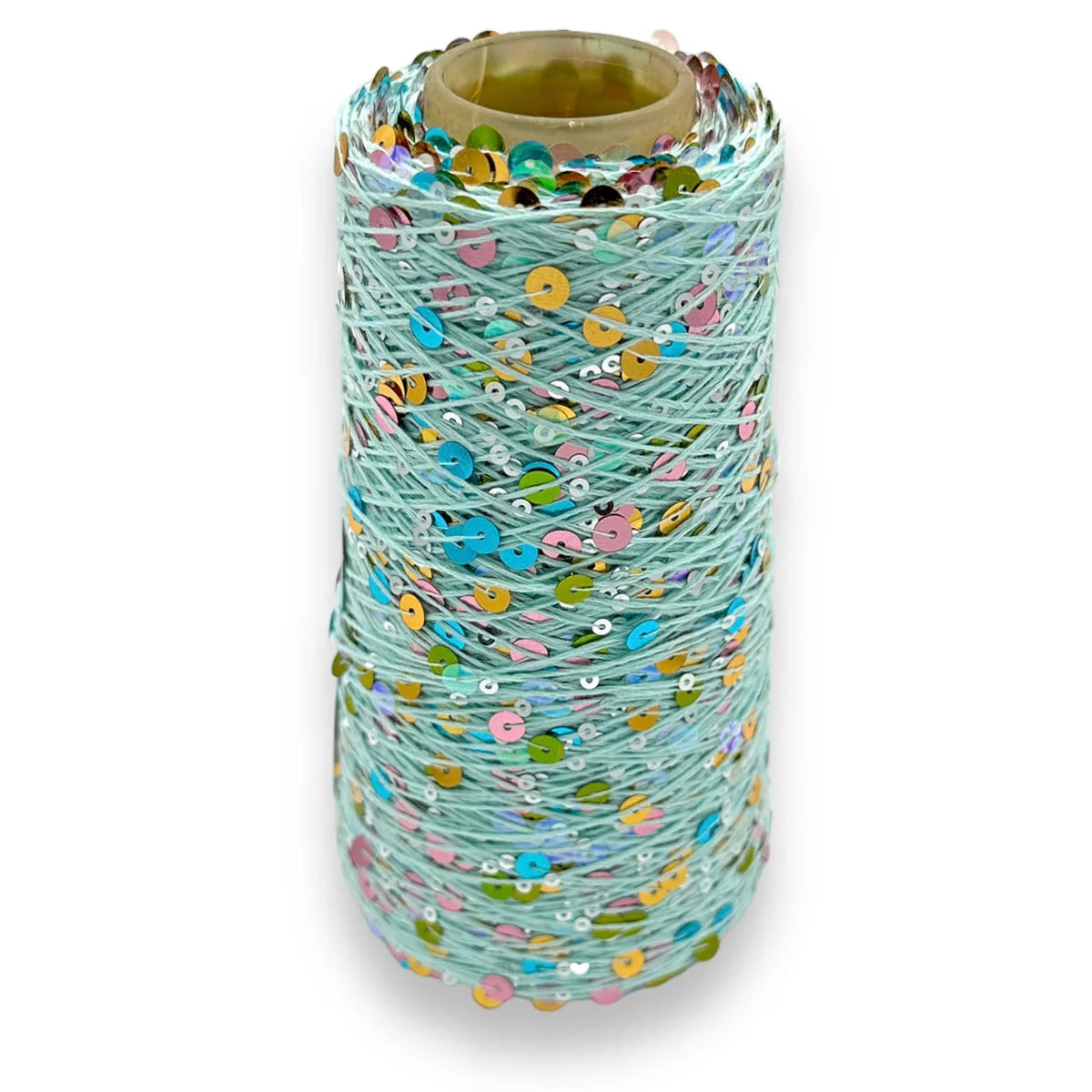 Wolle Halle - Multi mint | Effektgarn med pailetter