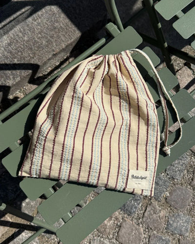 PetiteKnit | Knitter's String Bag - Seersucker Twin Stripe