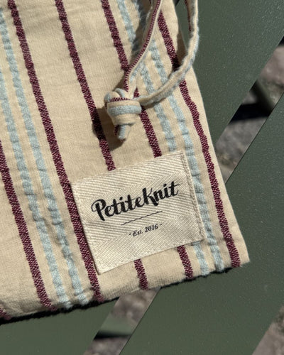PetiteKnit | Knitter's String Bag - Seersucker Twin Stripe