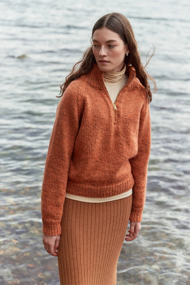 Rauma - Olle lynlåssweater, dame